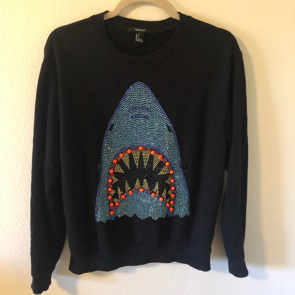 Forever 21 shark sweatshirt Clearance